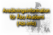 Ansökningsinformation för Åbo Akademi